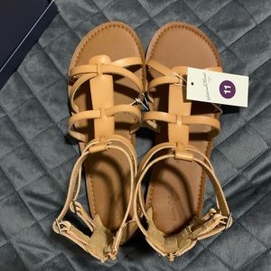 Gladiator Style Sandals - Tan